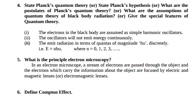 Engineering Physics 1 Important 2m