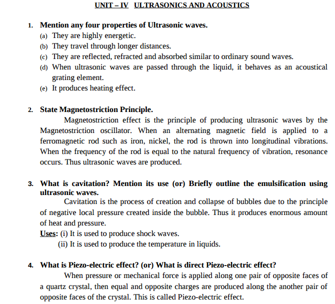 Engineering Physics 1 Important 2m