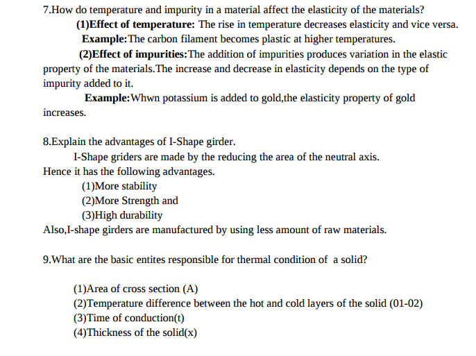 Engineering Physics 1 Important 2m