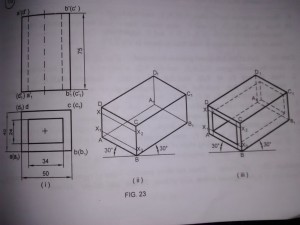 isometric projection of prism