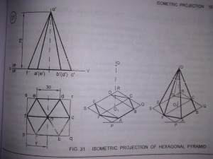 Isometric Projection of Pyramids