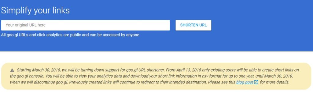 url shortener shutting down