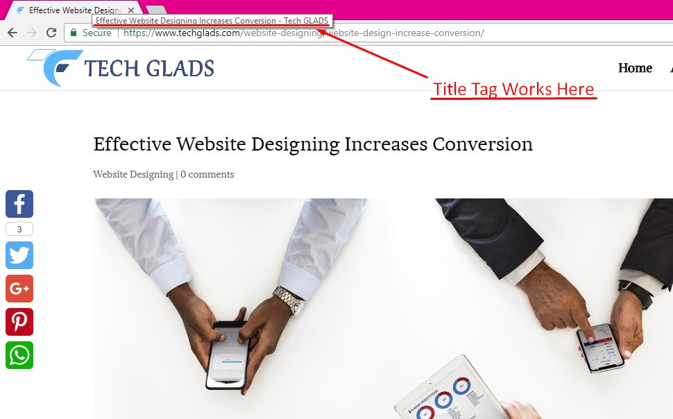 title tag in a webpage