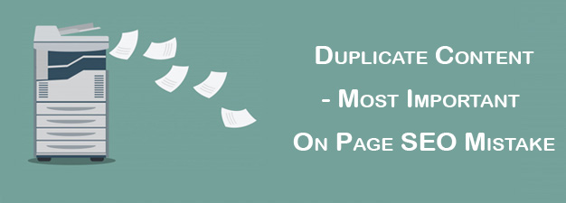 duplicate content - on page seo mistakes