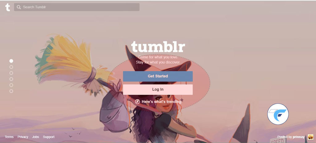 sign up for tumblr
