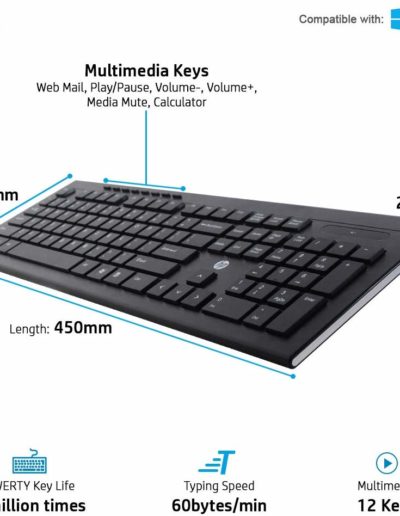 HP Multimedia Slim Wireless Keyboard